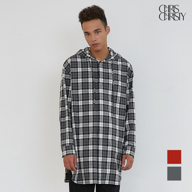 크리스크리스티 크리스크리스티 CHECK HOODED SHIRT _TC1SHUF0901