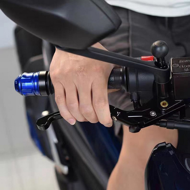 [LxU] 고중량 알루미늄 오토바이 핸들발란스 핸들 밸런스, 1세트, 블랙