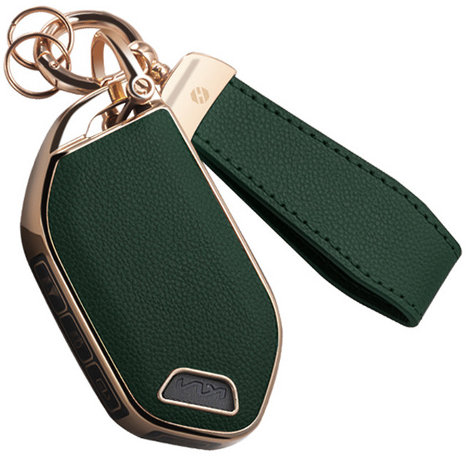 HAKO 소프트 가죽TPU 키케이스+키홀더 (기아호환), K-16, 그린