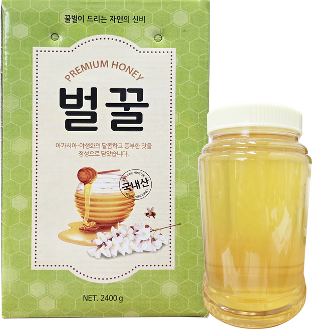 국산 지리산 산지 아카시아 벌꿀 100%, 5개, 2.4kg