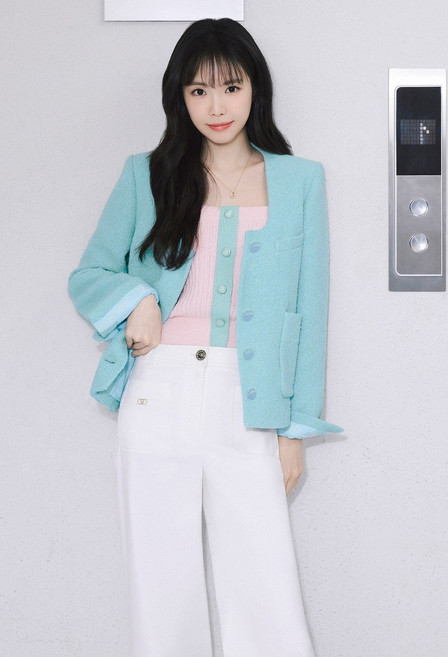 [백화점 정품] JJ지고트 테이프 배색 변형 라운드넥 자켓 재킷(GP3A0JKJ21)