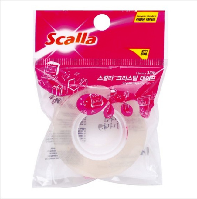 스칼라 크리스탈테이프교환리필/Scalla 유리테이프/C1833R-18mmx33M/C1833R