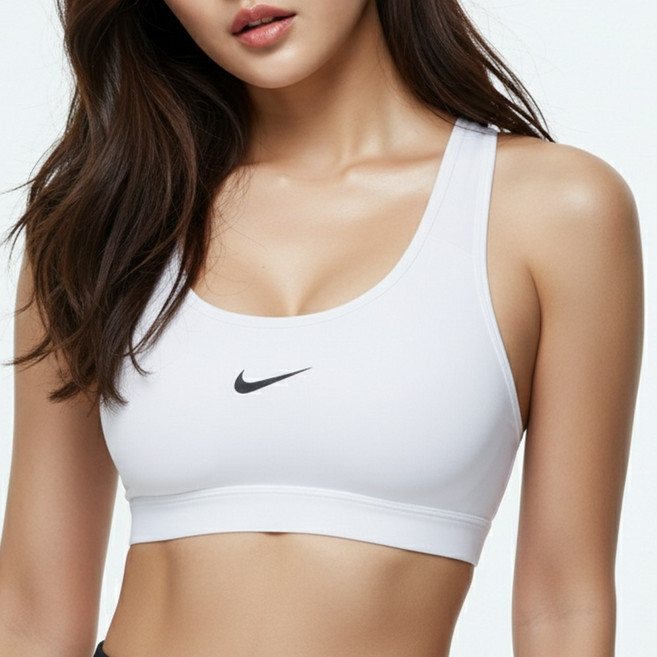 나이키 미디엄 서포트 드라이핏 스포츠 브라탑 WH (포켓백증정)