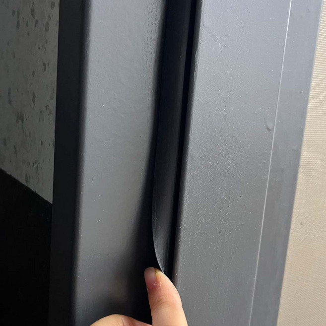 PVC 난연 현관문 도어 패킹 날개형 블랙 2.1M, 1개