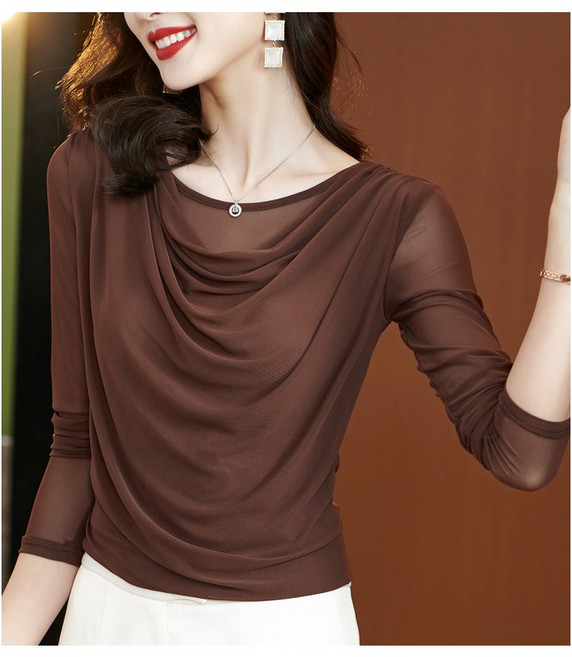 여성용 댄스복 상의 라틴 라인댄스 요가 SH251