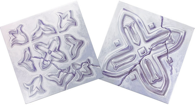 인스타일 모자이크 DIY 접착 조각타일 14 x 14 (2팩/12팩), 2개, 앤틱실버E