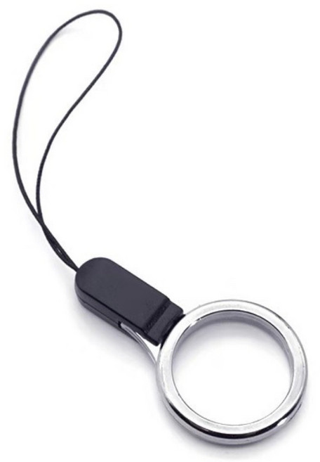 스마트폰 악세사리 스팟 실버 O링 핑거 스트랩 손가락 걸이 줄 연결 키링, 1개