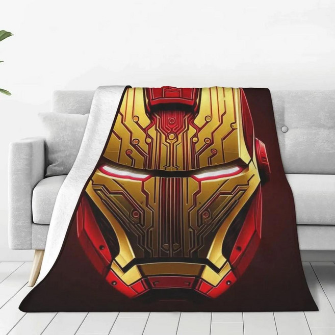 아이언 맨 영화 담요 양털 가을 플란넬 소파 자동차 침구 이불, A. 76x102cm, 1. 2, 1개