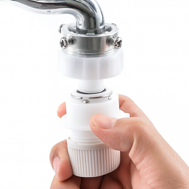 그로스터 원터치 수도꼭지 연결 커넥터, 1개