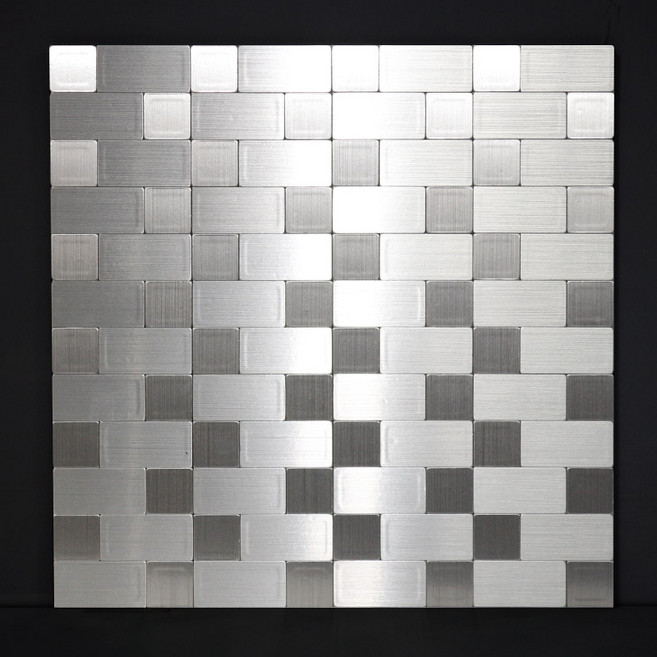 (무료배송) 현대 접착식 메탈타일(10장/1박스) 스텐타일 알루미늄타일 주방데코타일 주방리폼타일 (15시 이전 주문건 당일출고), 10개, 조각타일(HMT99305)