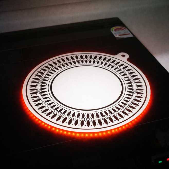 사이드비 인덕션 보호매트 유리섬유 덮개 22cm 원형 2입, 1세트, 화이트