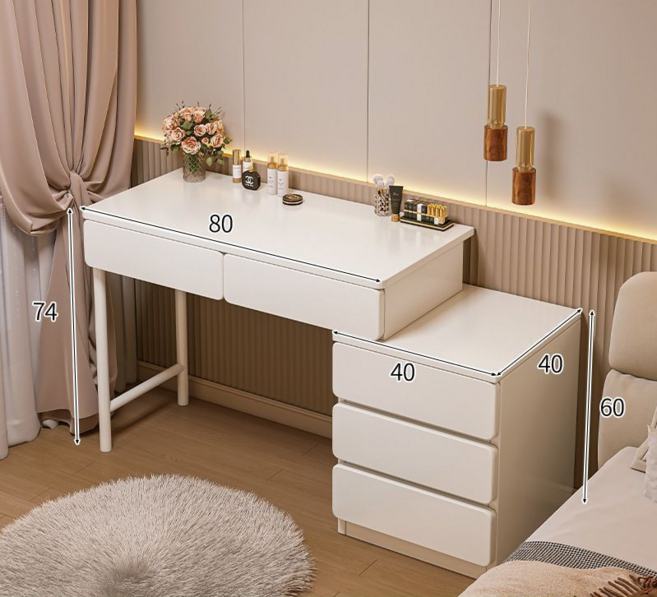 멀티수납 화장대 협탁 일체형 확장형 북유럽 인테리어 가구