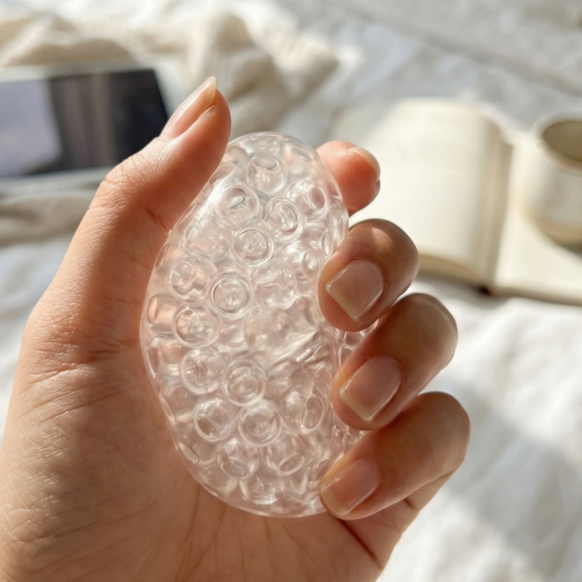 레인보우캣 진주 스트레스볼 주물럭 말랑이 스퀴시 볼, 1개, 투명