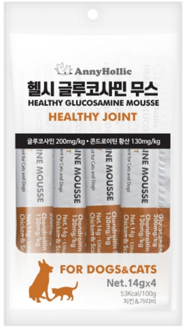 애니홀릭 헬시 글루코사민 무스 건강보조제 14g x 4p, 1정, 다이어트(체중감소), 35개