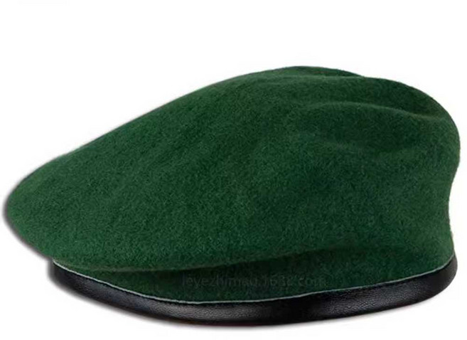 영국 베레모 캐주얼 전투모 남성용 울 모자 군인 L(58-60cm)-그린