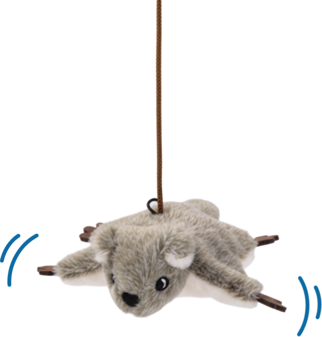 호미펫 날아다니는 움직이는 고양이새장난감 고양이장난감, 1개, 그레이, HF01-날다람쥐