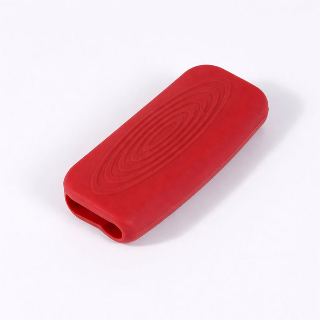 실리콘 손잡이 커버 냄비 내열, 1개, 빨강