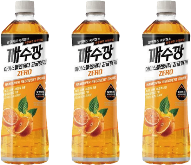 깨수깡 아이스블렌딩티 감귤헛개 제로, 12개, 500ml