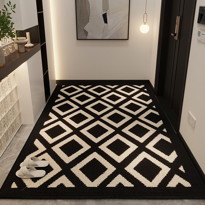 고급 두꺼운 사계절 사이잘룩러그 대형 카페트 미끄럼방지 현관 거실 침실용 사방치기 바닥 방오 매트