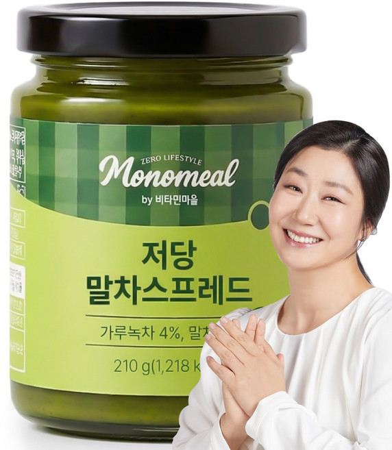 비타민마을 모노밀 저당 말차 스프레드, 1개, 210g