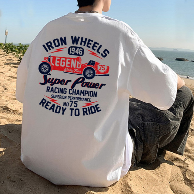 DADADA 남자 반팔티 오버핏 빅사이즈 프린팅 티셔츠