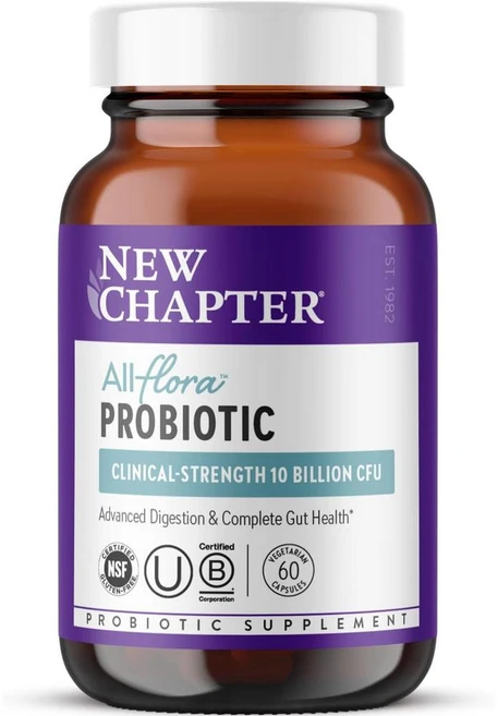 뉴챕터 올 플로라 100억 유산균 프로바이오틱스 캡슐 New Chapter Probiotic All-Flora, 60정, 1개 - 쿠팡