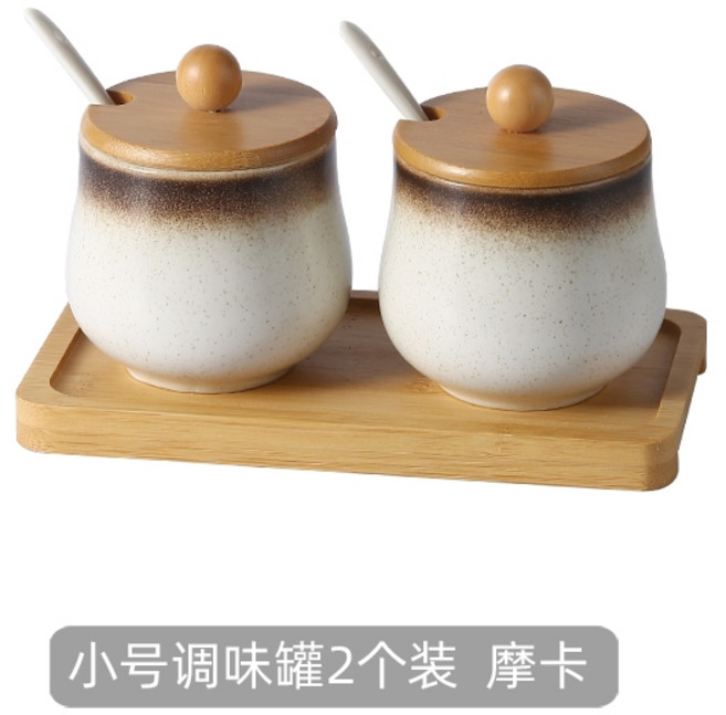 일식집 락교통 스시 조미료 이자카야 베트남소스 오마카세 향신료, 작은 조미료 항아리 2개 트레이 모카, 1개