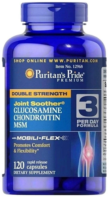 Puritan's Pride 퓨리탄 프라이드 글루코사민 콘드로이친 Glucosamine MSM 식이유황 120정 1개 - 쿠팡