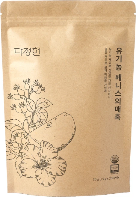 다정헌 유기농 허브티 20티백 베니스의매혹, 1개, 20개입, 1.5g - 쿠팡