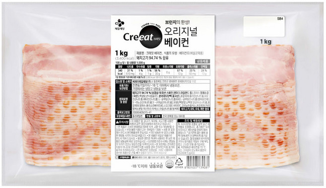 씨푸드 크레잇 베이컨, 1개, 1kg