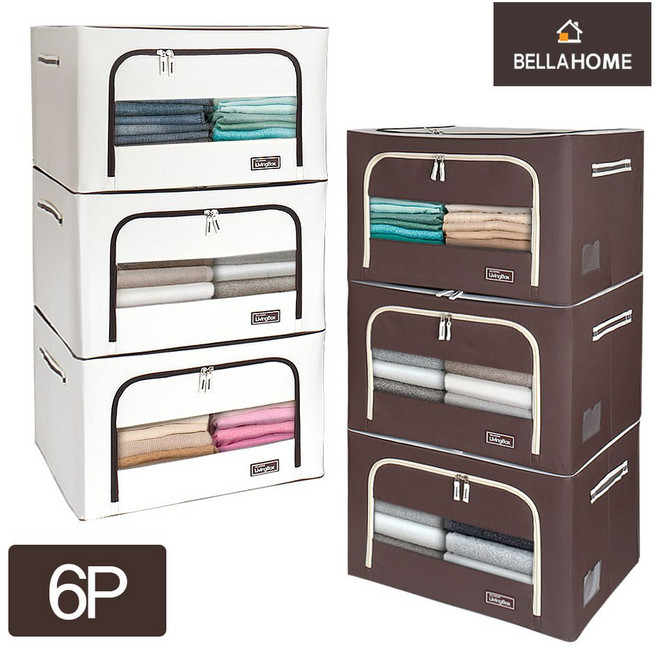 ns store (벨라홈)프리미엄 대용량66L 6개세트(CN7776), 브라운