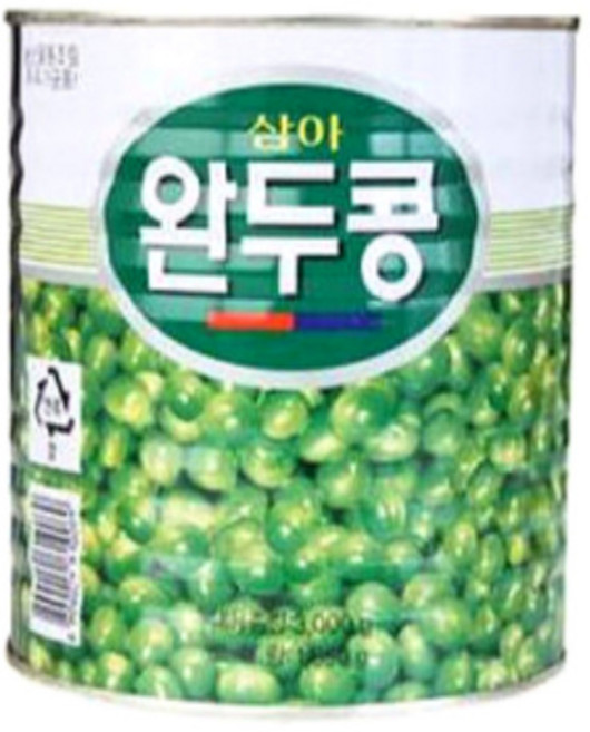 자연일로 삼아 완두콩 통조림 3kg 대용량 식재료용 콩통조림, 1개