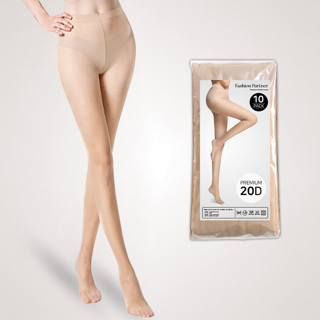 패션파트너 [자체제작 10P / 3color] 프리미엄 슬림핏 하이서포트 고탄력 20D 팬티스타킹