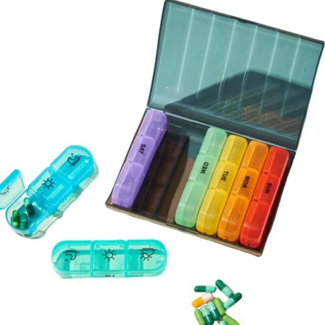 일주일 휴대용 알약 케이스 영양제 소분 약통, 1개 - 쿠팡