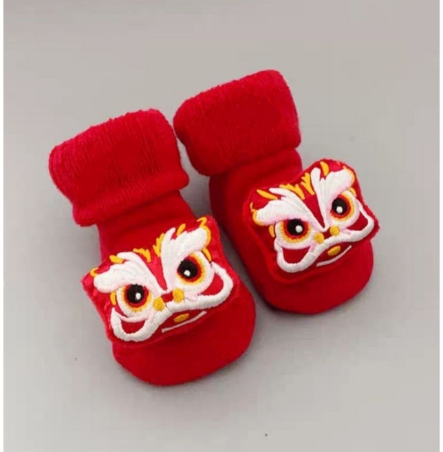 寶寶新年襪 嬰兒保暖紅色喜慶襪