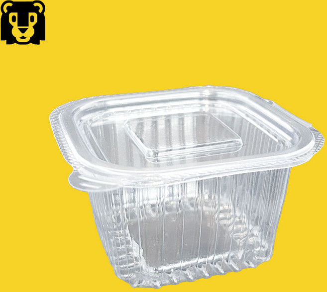 사자팩 사각원터치 대 175ml 투명 소스 반찬 샐러드 일회용 용기 포장 배달, 1개, 1600개