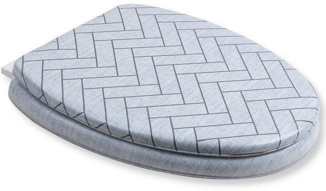 투투파파 헤링본 변기커버, A.NEW 04. 헤링본 그레이 대형(O형), 그레이