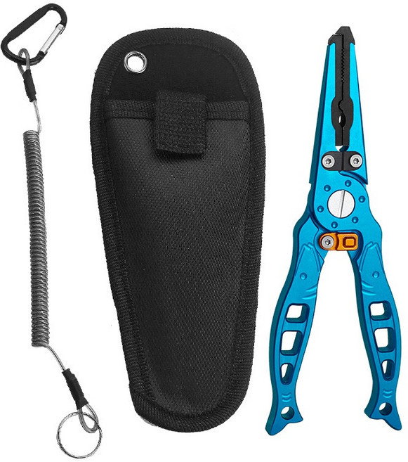 낚시 멀티 플라이어 스플릿링 알루미늄합금 펜치 루어, 블루