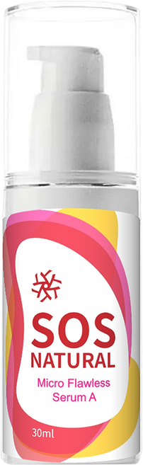 SOS NATURAL 微分子無瑕精華A 深層補水保濕 淡化細紋 提亮膚色, 1個, 30ml