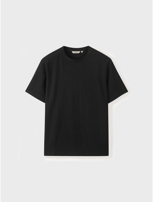 지오지아 남성 크리즈 라운드 반팔티 AEG2TR1101BK