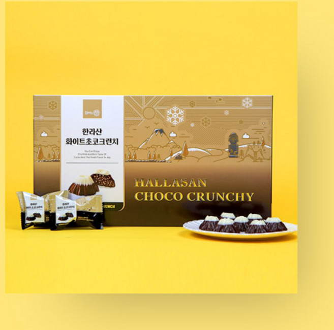 제주도 한라산화이트초코크런치 제주도기념품, 1개, 216g