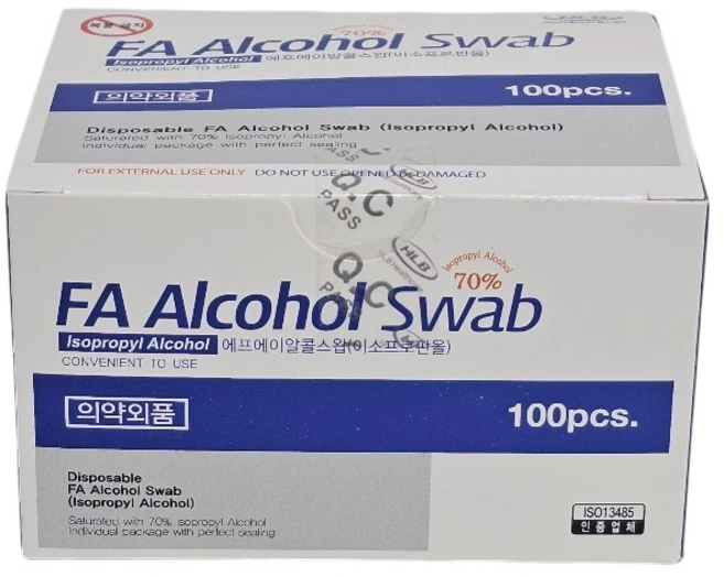 FA 알콜스왑 개별포장 70% 이소프로판올 소독솜 알콜패드, 1개 - 쿠팡