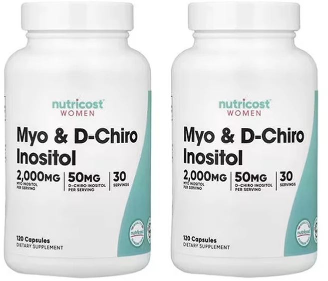 아이허브 2개X 여성 미오 및 d-카이로 이노시톨 캡슐 120정, NCS67495-2, 2개 - 쿠팡