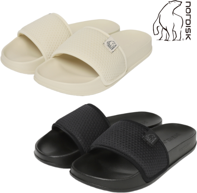 [매장정품] 노르디스크 남여공용 슬라이드 슬리퍼 경량 쿠셔닝 푹신한 착용감 사계절 일상 데일리 외출 캠핑 여행 바다 물놀이 워터파크 계곡 직장 회사 출근 실내화