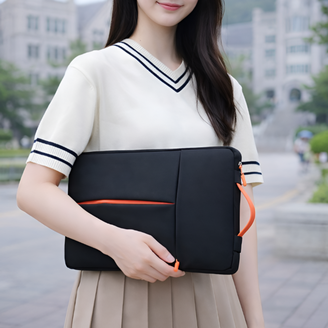 마니모아 충격보호 경량 노트북 파우치, 1개, 블랙