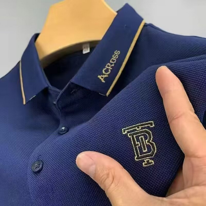 POLO領男短袖【M-5XL】夏季新款韓版 刺繡