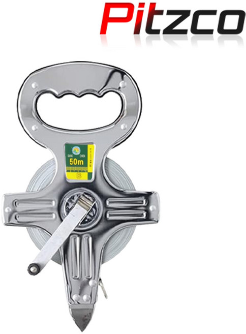 피츠코 전문가용 스틸 롱 줄자 100m 긴줄자 산업용 공업용 육상용 인테리어, 1개