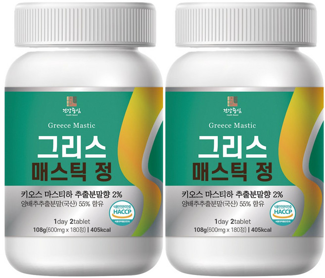 [임박특가] 그리스 매스틱 정 600mg 180정 3개월분, 2개