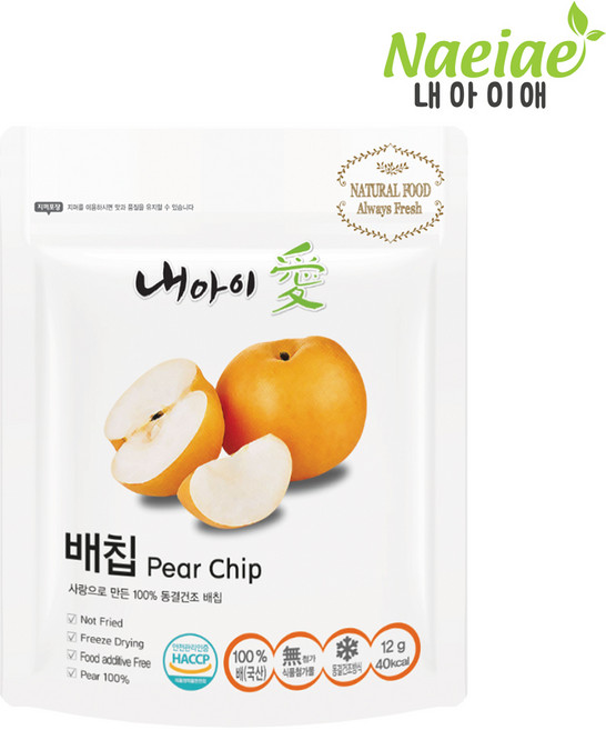 [내아이애] 아이과자 동결건조 사과칩 딸기칩 배칩 바나나칩(추가증정 이벤트), 12g, 1개
