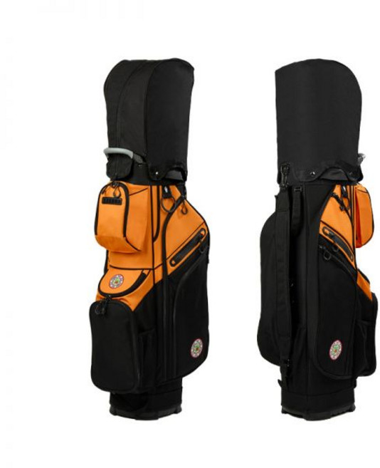 14칸 골프카백 다기능 포켓 숄더 골프클럽백, 검은색과 노란색